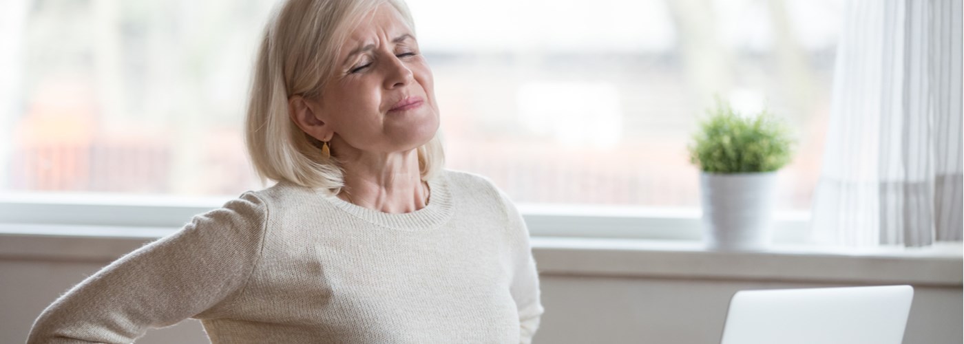older lady, back pain