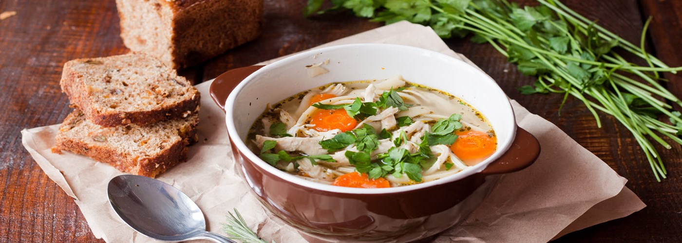 home made chicken soup