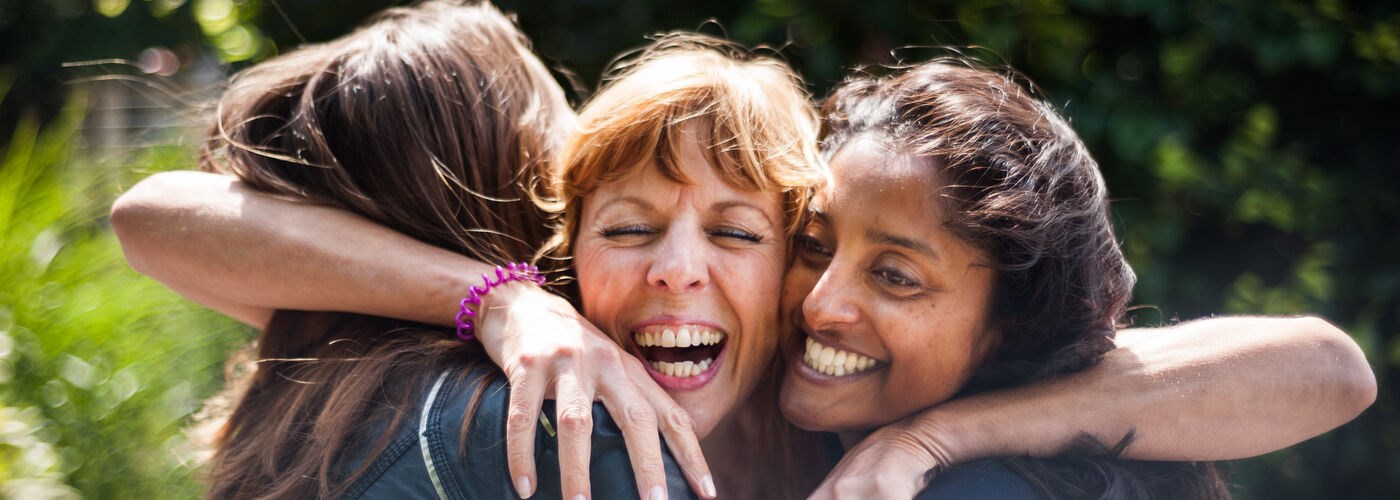 women hugging